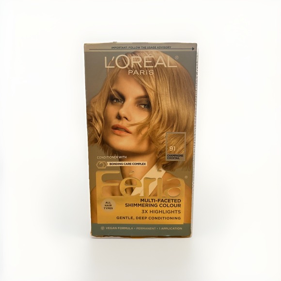 L'Oréal Other - L'Oreal Paris Feria Multi-Faceted Shimmering Permanent Hair Color, 91 Champagne